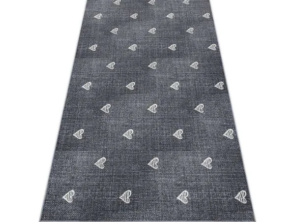 Flash Sale Tapijt Voor Kinderen Hearts Jeans, Gewreven Harten, Kinderen - Grijsk 100X150 Cm Kindervloerkleed