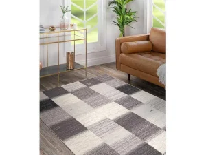 Clearance Tapijt Wol Angel 7961 / 52022 Geometrisch, Vierkant Beige / Grijs 160X230 Cm Kindervloerkleed