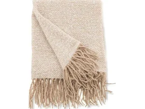 Discount Toby Plaid 170X130Cm Beige, Wit. Huistextiel