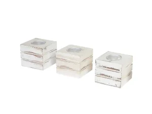 Best Sale Tolve Theelichthouder (Set Van 3), Wit Kandelaar En Kaars