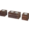 Cheap Tolve Theelichthouderset (3 Stuks), Bruin Kandelaar En Kaars