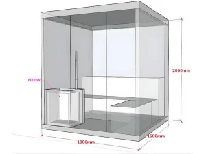 Flash Sale Traditionele Finse Sauna 4/5 Persoons Kolding - 180 X 160 X 200 Cm Finse Sauna