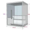Flash Sale Traditionele Finse Sauna Sigtuna - 2 Tot 3 Plaatsen - L150 X L120 X H200 Cm - Met Led Verlichting Finse Sauna
