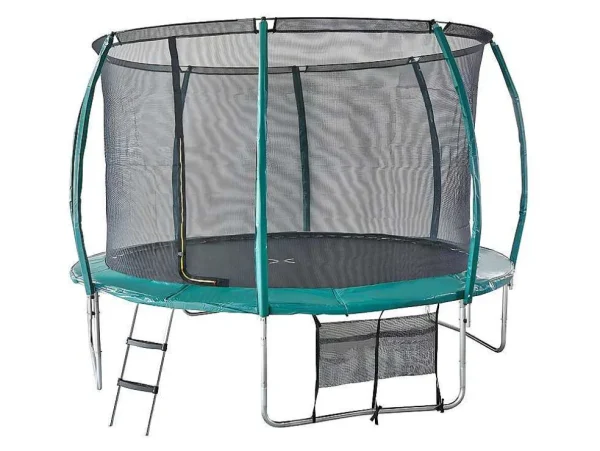 Discount Trampoline Met Binnenbeschermingsnet, Ladder, Hoes En Verankeringsset - D.366 Cm - Wallaby Spel Voor Buiten