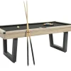 Sale Transformeerbare Tafel - Biljart & Pingpong - Licht Naturelkleurig En Zwart - L213,4 X B111,8 X H78,5 Cm - Melian Spel Voor Binnen