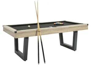 Sale Transformeerbare Tafel - Biljart & Pingpong - Licht Naturelkleurig En Zwart - L213,4 X B111,8 X H78,5 Cm - Melian Spel Voor Binnen