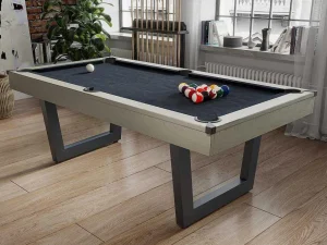 Sale Transformeerbare Tafel - Biljart & Pingpong - Licht Naturelkleurig En Zwart - L213,4 X B111,8 X H78,5 Cm - Melian Spel Voor Binnen
