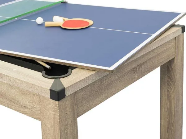 Outlet Transformeerbare Tafel Biljart & Pingpong - Licht Naturelkleurig - L182 X B102 X H80 Cm - Henk Spel Voor Binnen