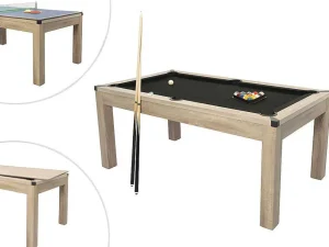 Outlet Transformeerbare Tafel Biljart & Pingpong - Licht Naturelkleurig - L182 X B102 X H80 Cm - Henk Spel Voor Binnen