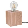 Hot Trongo Tafellamp, Eiken, Antraciet, 10X10X10 Cm, Lamp
