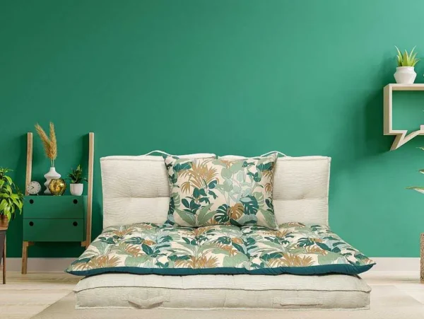 Discount Tropisch Vloermatras Van Velours - L120 X D60 Cm - Meerdere Kleuren - Toomai Huistextiel