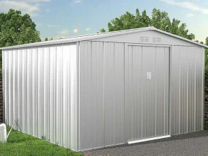 Flash Sale Tuinhuisje Van Gegalvaniseerd Staal - Grijs - Linus - 9,92 M Tuinhuis