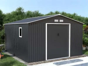 Sale Tuinhuisje Van Grijs Gegalvaniseerd Staal Archer - 12,99 M Tuinhuis