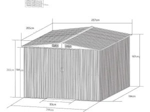 Cheap Tuinhuisje Van Grijs Gegalvaniseerd Staal Manso - 5,2M Tuinhuis
