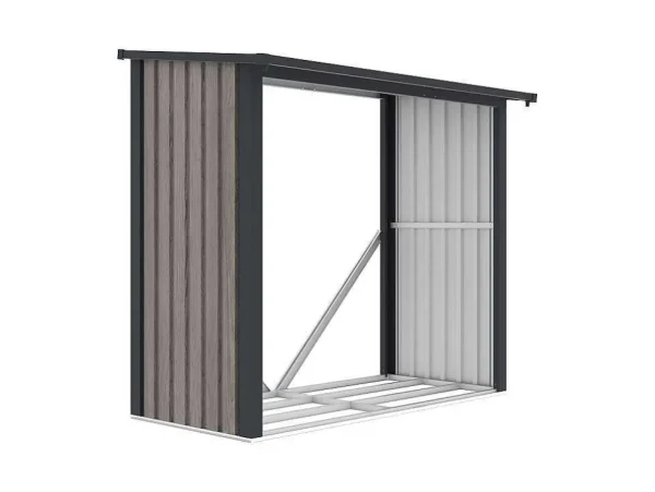 Best Sale Tuinhuisje Van Verzinkt Staal Met Houteffect 1,98 M3 - 2 Kub - B182 X D89 X H156 Cm - Birwood Tuinhuis