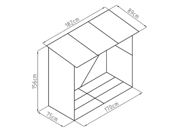 Best Sale Tuinhuisje Van Verzinkt Staal Met Houteffect 1,98 M3 - 2 Kub - B182 X D89 X H156 Cm - Birwood Tuinhuis