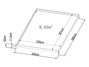 Best Tuinserre Corolle Ii 9 M Van Polycarbonaat - Antraciet Tuinkas