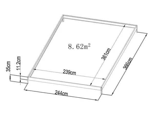 Best Tuinserre Corolle Ii 9 M Van Polycarbonaat - Antraciet Tuinkas