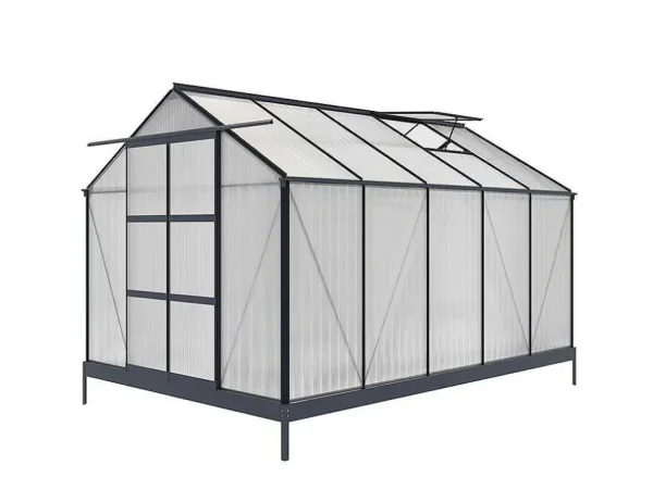 Best Tuinserre Corolle Ii 9 M Van Polycarbonaat - Antraciet Tuinkas