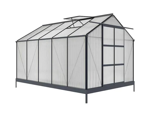 Best Tuinserre Corolle Ii 9 M Van Polycarbonaat - Antraciet Tuinkas