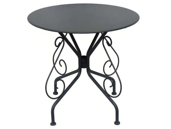 Cheap Tuinset Met Tafel En 4 Stoelen Van Metaal Met Smeedijzer Aspect - Antraciet - Guermantes Tuinset