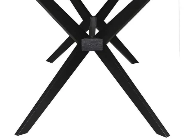 Cheap Tuintafel Van Acaciahout En Zwart Metaal Tobaga - L. 180 Cm Tuinset