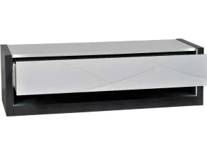 Fashion Tv-Meubel 1 Lade En 1 Vak - Met Led-Verlichting - Antraciet En Wit Gelakt - Ludmila Tv-Meubel