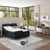 Shop Tweepersoons Boxspring Met Elektrische Bedbodem + Matras En Dekmatras Castel Van - 2X80X200 Cm - Antraciet Elektrisch Relaxatiebed