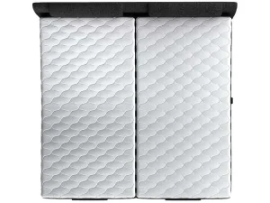Hot Tweepersoons Boxspring Met Elektrische Bedbodem + Matras En Dekmatras Castel Van - 2X90X200Cm - Antraciet Elektrisch Relaxatiebed