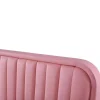 Store Tweepersoonsbed Gestoffeerd In Kunstleer 140X200Cm - In Hoogte Verstelbaar Hoofdbord - Met Lattenbodem - Roze (Zonder Matras) Tweepersoonsbed