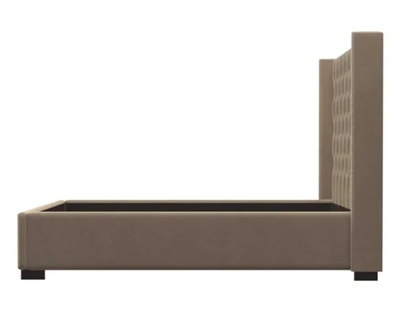 Best Tweepersoonsbed Massimo Gestoffeerd Met Capitons - 160 X 200 Cm - Beige - Stof Tweepersoonsbed