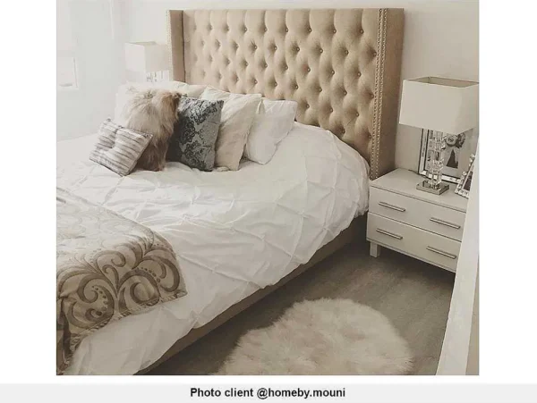 Best Tweepersoonsbed Massimo Gestoffeerd Met Capitons - 160 X 200 Cm - Beige - Stof Tweepersoonsbed