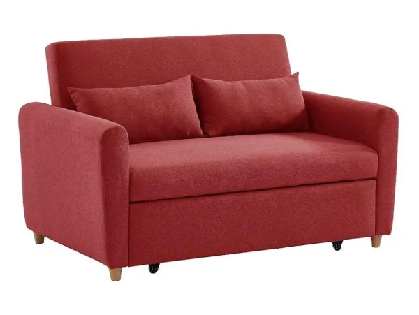 Best Sale Tweezits Bedbank Van Stof Ayla - Rood Scandinavisch