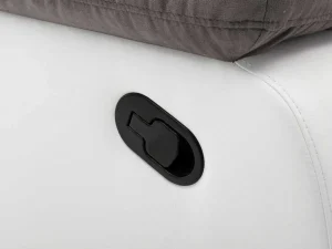 Clearance Tweezits Relaxbank Van Microvezel En Kunstleer Tolzano - Grijs En Wit Relaxbanken Met Manuele Relaxfunctie