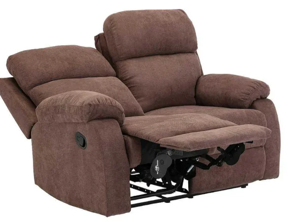 Online Tweezits Relaxbank Van Stof Tolzano - Donkerbruin Relaxbanken Met Manuele Relaxfunctie