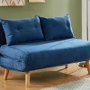Best Tweezits Slaapbank Van Stof Valerio - Blauw Scandinavisch