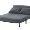 Shop Tweezits Slaapbank Van Stof Valerio - Grijs Scandinavisch