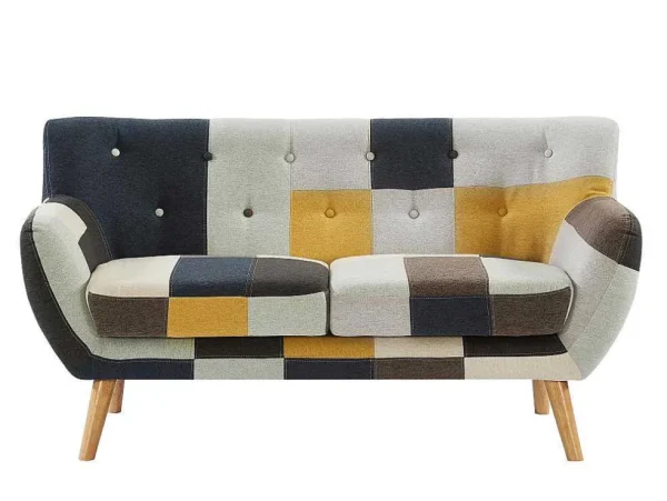 Fashion Tweezitsbank In Patchworkstof Serti Ii Scandinavisch