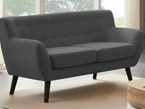Cheap Tweezitsbank Van Antraciete Stof Serti Scandinavisch