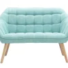 Hot Tweezitsbank Van Stof Caserta - Watergroen Scandinavisch