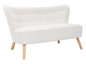 Discount Tweezitsbank Van Witte Bouclestof Locarno Scandinavisch