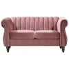 Shop Tweezits-Chesterfield-Bank Van Oudroze Velours Trumbo Tweezitsbank
