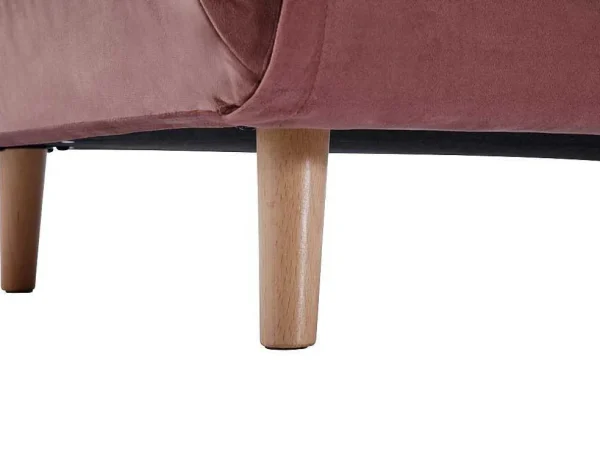Fashion Tweezitsslaapbank Van Poederroze Velours Uribia Klik-Klak En Bz Slaapbank