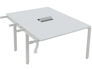 Outlet Uitbreiding Voor Bureau Bank 2 Personen - Wit - L120 Cm - Downtown Kantoormeubilair