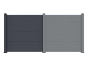 Discount Uitbreiding Voor Het Hek H182 X L178,3 Cm In Donkergrijs Aluminium - Otavio Afscherming En Omheining