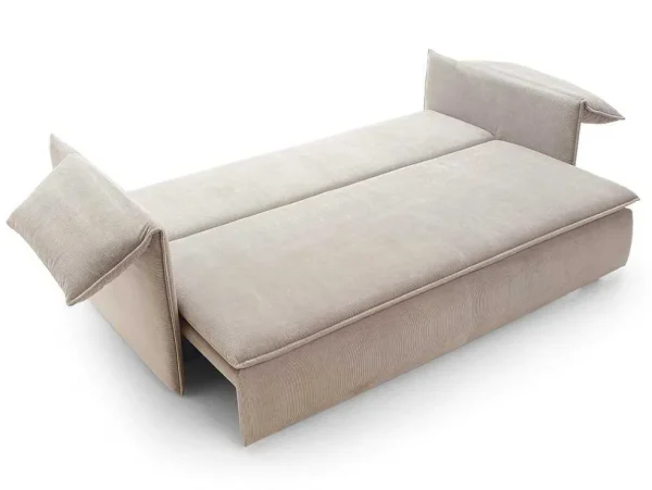 Sale Uitklapbare Driezitsbank Van Beige Ribfluweel Teodora Van Pascal Morabito Charmant