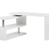 Flash Sale Uitschuifbaar Bureau Nicephore Ii - Wit Gelakt Mdf - Draaiend Blad 360° Bureaumeubel