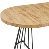 Cheap Uitschuifbare Eettafel 2 Tot 12 Plaatsen Van Mdf En Staal - Naturel En Zwart - Firela Eettafel