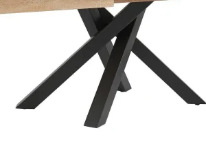 Flash Sale Uitschuifbare Eettafel 6 Tot 10 Plaatsen Van Mdf En Hevea - Naturel En Zwart - Catonav Eettafel