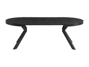 Cheap Uitschuifbare Eettafel 4 Tot 8 Personen Mdf En Staal Zwart Komoni Eettafel